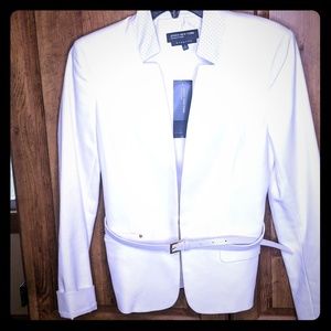NWT Jones New York Collection White Belted Blazer